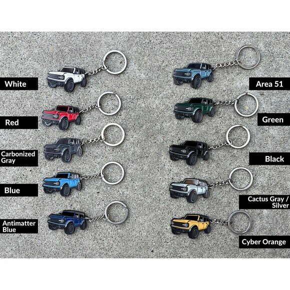 Bronco Keychain Accessories 4 door key chain Ford Bronco Toy Truck Key Chain - Picture 4 of 10